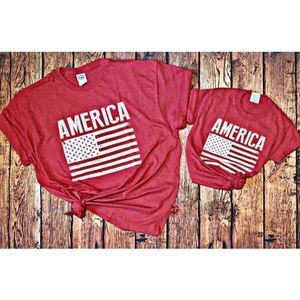 NWT America Screen Printed Flag Tee Crew Neck Short Sleeve UNISEX